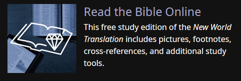 Image showing the section you click on to view the Bible online