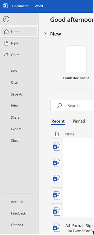 Word – Changing location where files are stored