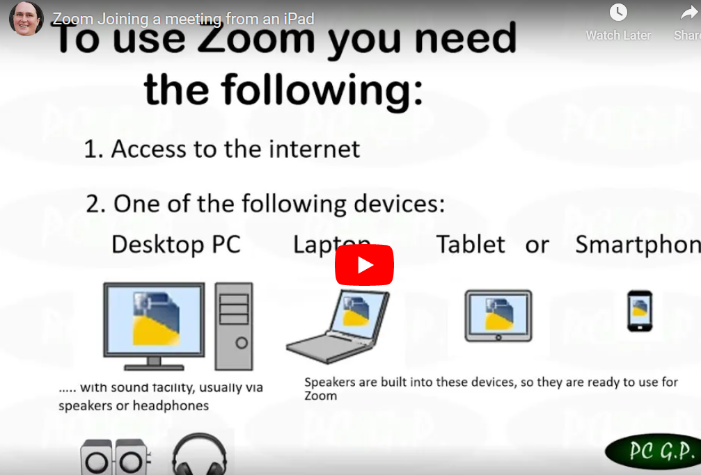 Zoom – Joining a meeting from an iPad