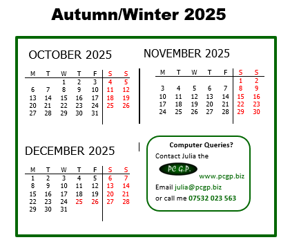 Complimentary 3 month to view calendar