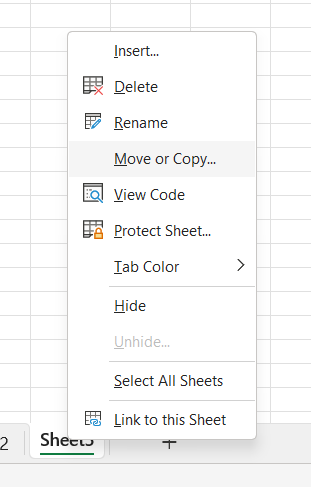 Managing your Excel tabs