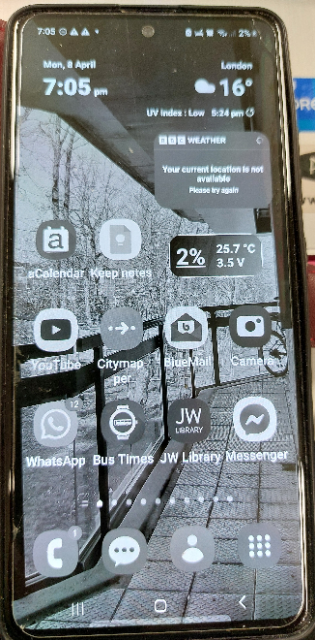 Image of my phone in Bedtime Mode